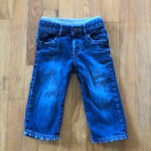 Baby Gap pull on, flannel lined jeans